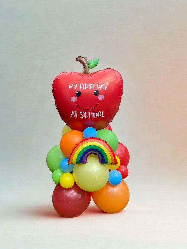 Back to school Apple balloon stack