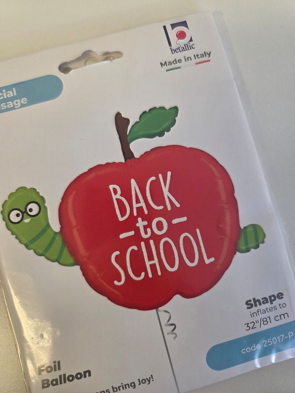 Large Back to school apple balloon