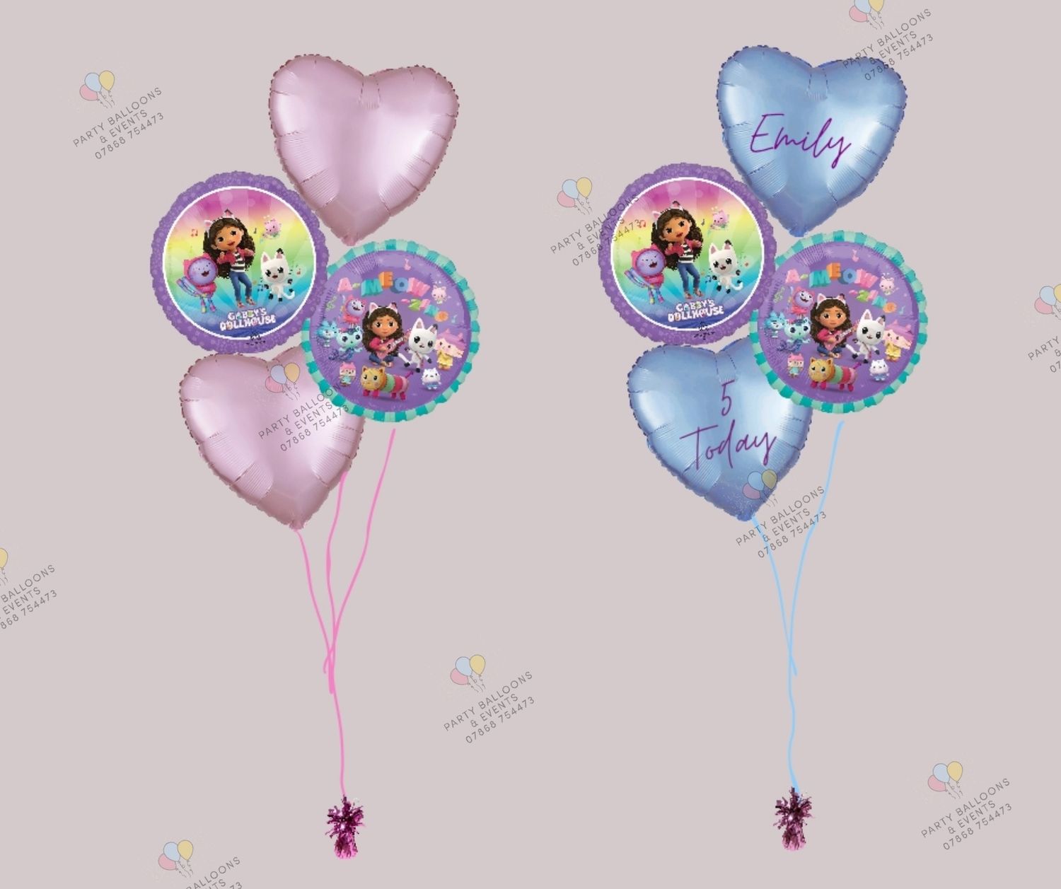 Gabby's dollhouse balloon bouquet 