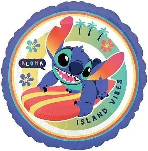 Inflated Stitch themed 18in Helium balloon