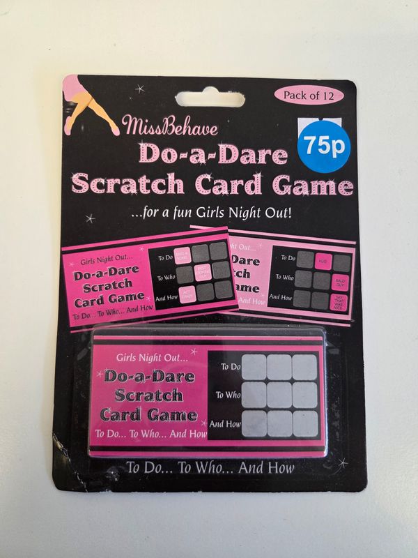 Do a Dare scratch card game hen party