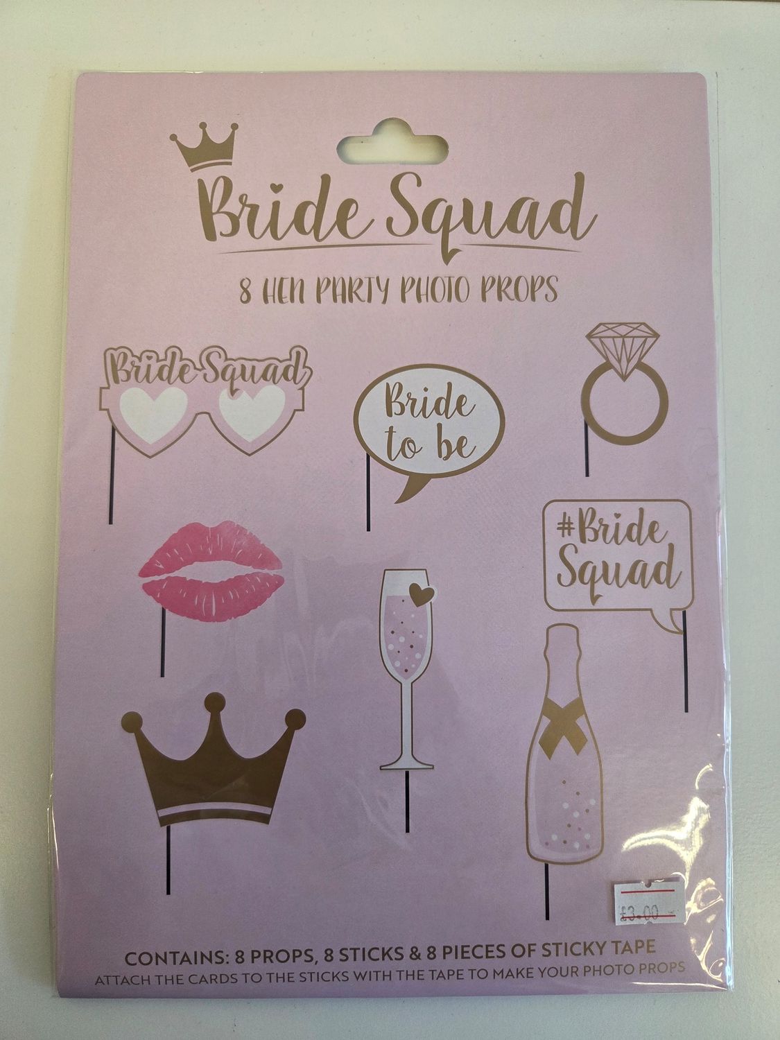 Hen party photo prop - Bride Sqaud