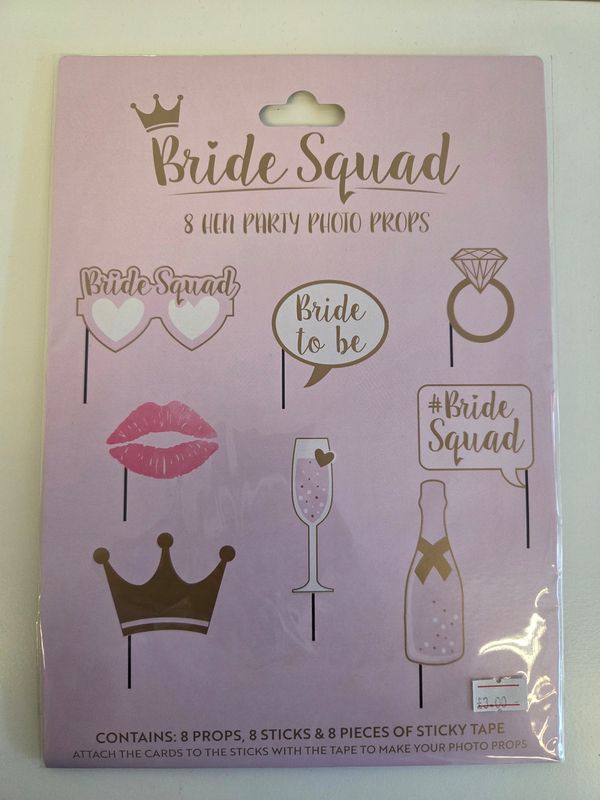 Hen party photo prop - Bride Sqaud