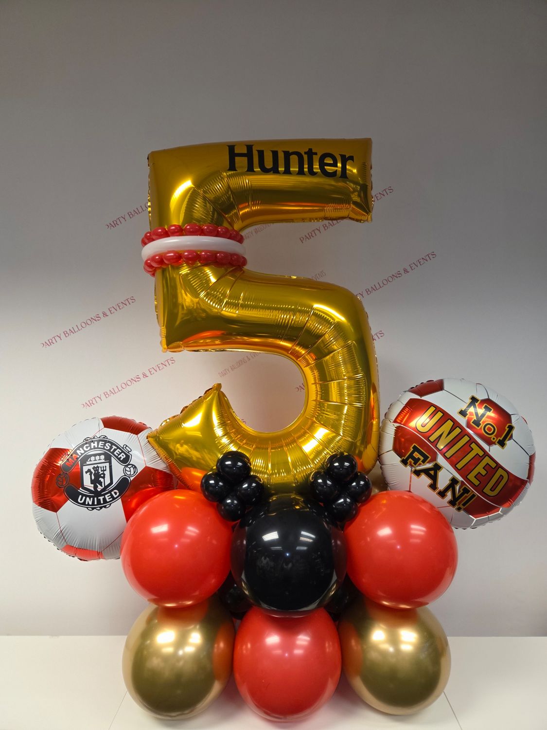 Football themed number stack 