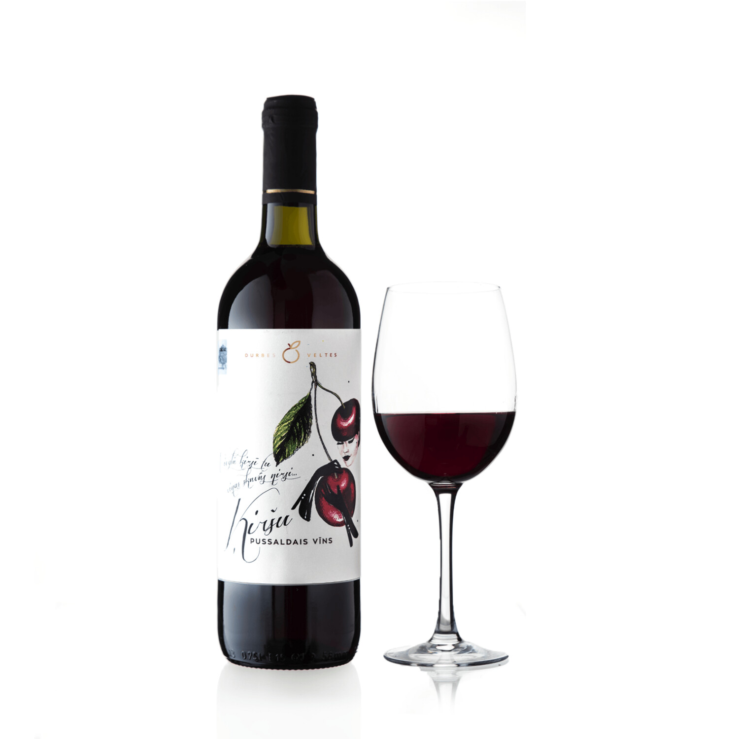 Ķiršu vīns, pussaldais, tilpums 750 ml