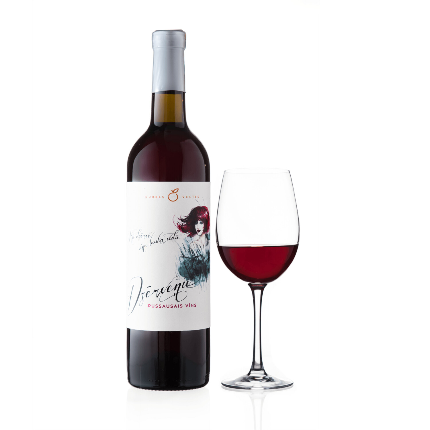 Dzērveņu vīns, pussausais, tilpums 750 ml