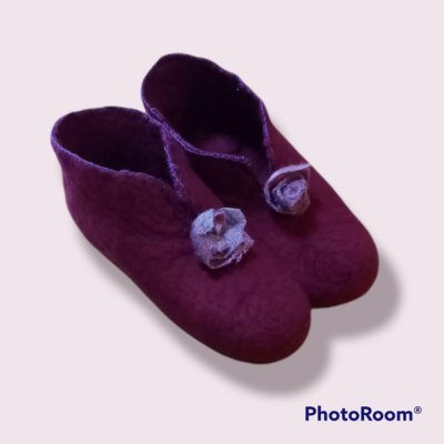 Women's deep pink slipper - made to order