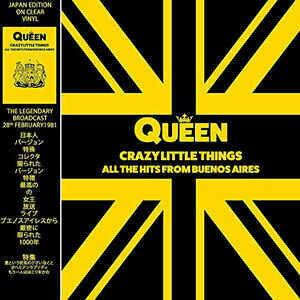 Queen - Crazy Little Things: All The Hits From Buenos Aires [LP] limited clear vinyl, unofficial release