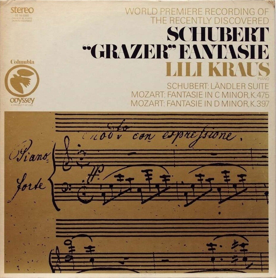 Lili Kraus - Schubert &quot;Grazer&quot;; Landler Suite/Mozart: Fantasies In C Minor And D Minor [LP] VINTAGE