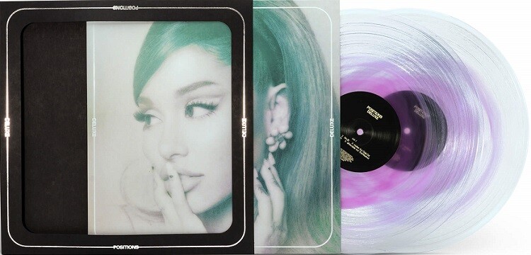 Ariana Grande - Positions [2LP] deluxe periwinkle purple &amp; clear swirl colored vinyl