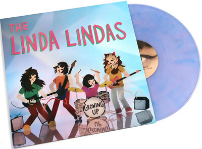Linda Lindas - Growing Up [LP] clear with pink &amp; blue splatter colored vinyl, indie-retail exclusive