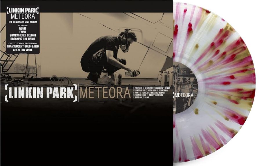 Linkin Park - Meteora [LP] limited translucent gold and red splatter colored vinyl