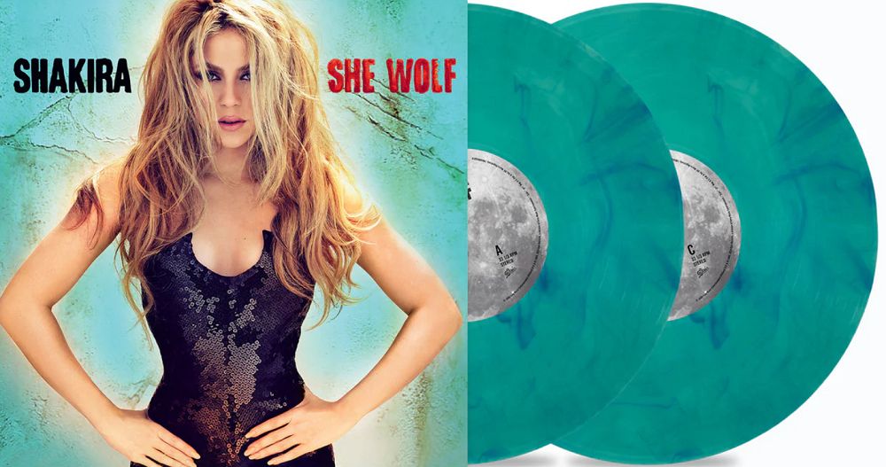 Shakira - She Wolf [2LP] sea glass with turquoise swirls colored vinyl