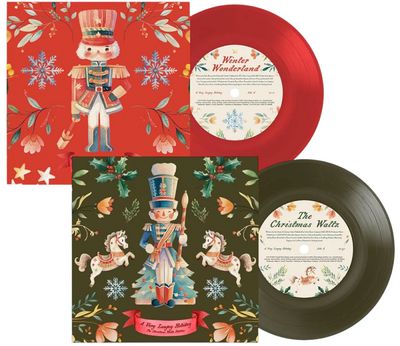 Laufey - A Very Laufey Holiday [7&quot;] The Christmas Waltz Edition / The Winter Wonderland Edition ruby red and army green colored vinyl singles bundle