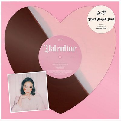 Laufey - Valentine [7&quot;] heart-shaped chocolate strawberry colored vinyl