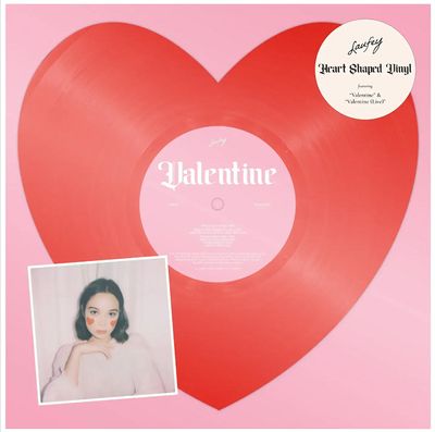 Laufey - Valentine [7&quot;] heart-shaped red colored vinyl, numbered
