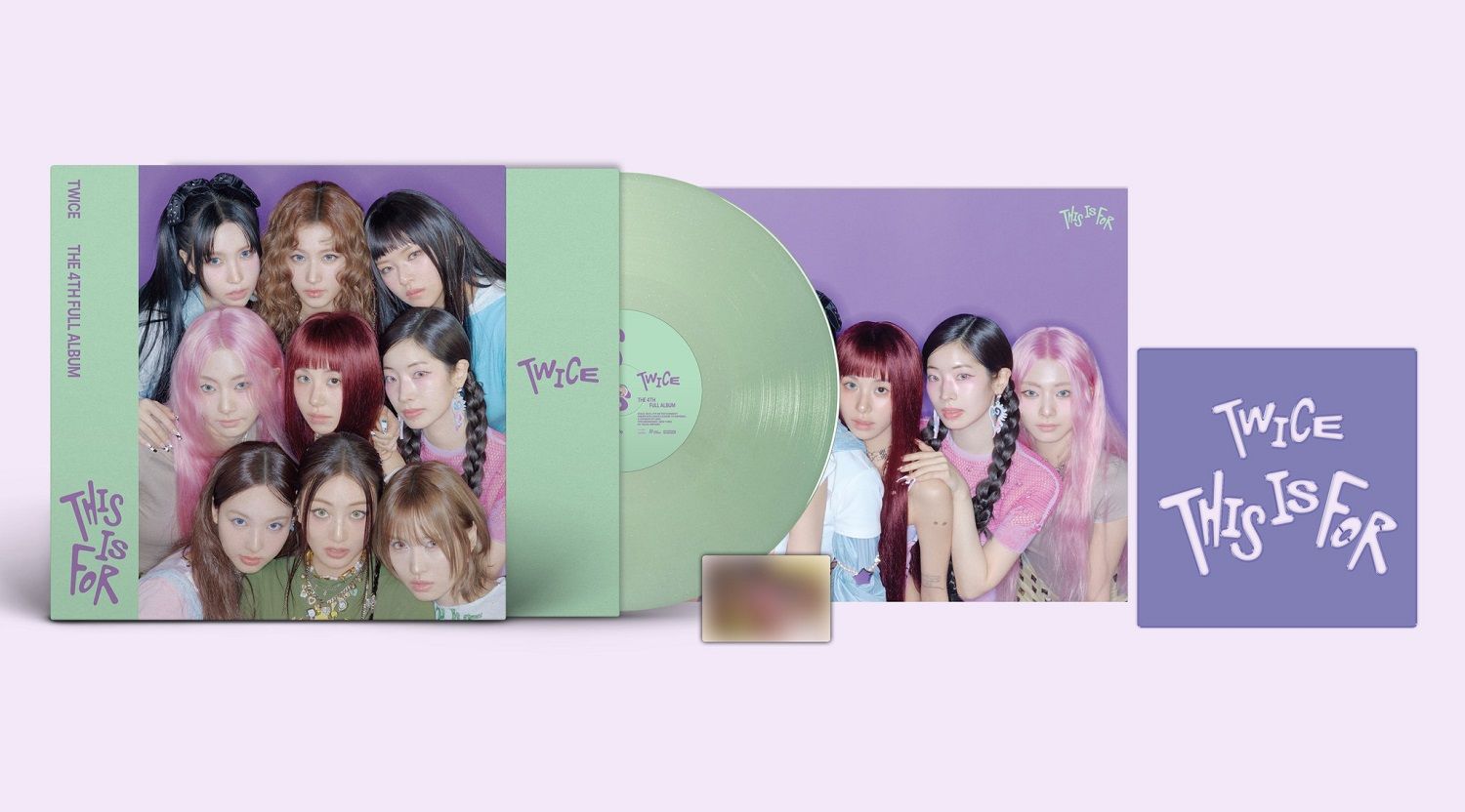 TWICE - This Is For [LP] exclusive honeydew glitter colored vinyl *PRE-ORDER