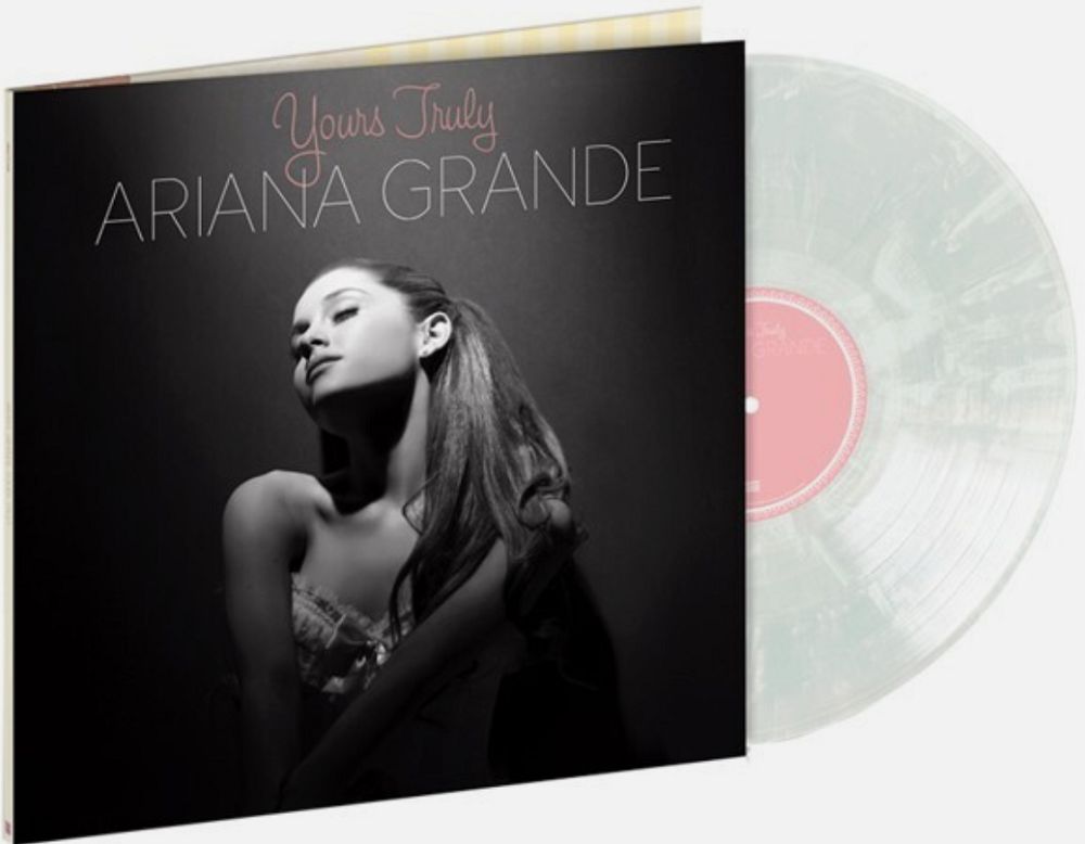 Ariana Grande - Yours Truly [LP] exclusive clear and white swirl colored vinyl