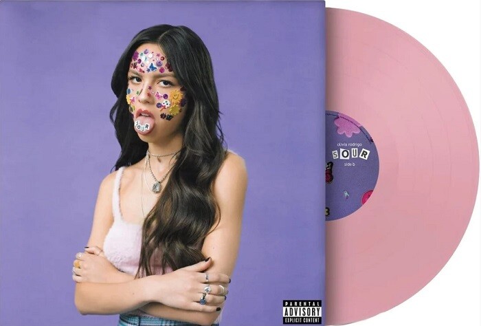 Olivia Rodrigo - Sour [LP] baby pink colored vinyl, indie-retail exclusive