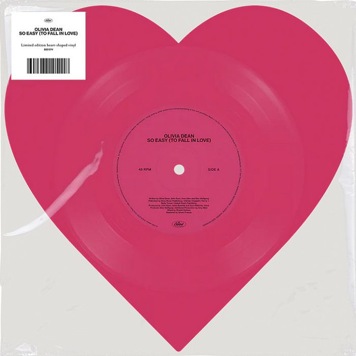 Olivia Dean - So Easy (To Fall In Love) / I've Seen It [10"] limited bright pink heart shaped colored vinyl