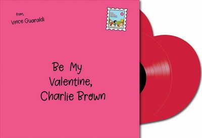 Vince Guaraldi - Be My Valentine, Charlie Brown [12"] heart-shaped red colored vinyl, indie-retail exclusive