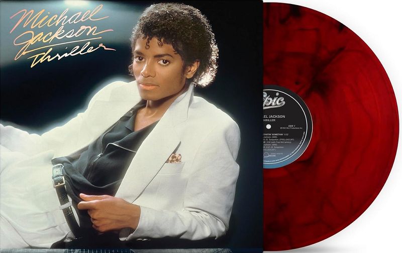 Michael Jackson - Thriller [LP] limited red and black marble colored vinyl *PRE-ORDER