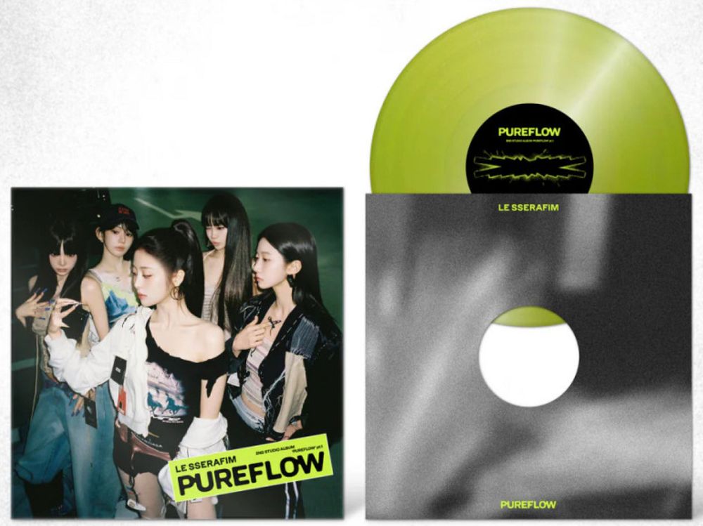 Le Sserafim - Pureflow 2nd Studio Album Pt. 1 [LP] electric yellow colored vinyl