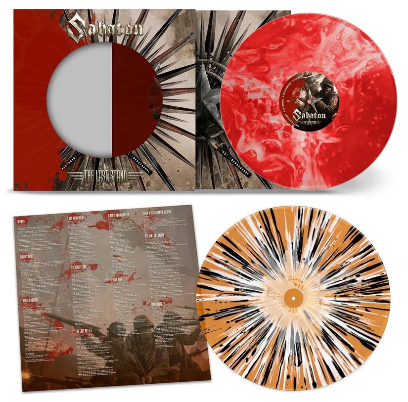Sabaton - The Last Stand [2LP] anniversary edition bloodstone marble and spartan sunset colored vinyl, indie-retail exclusive