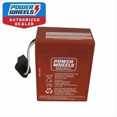 Power Wheels W6215 Fisher Price Barbie Lil Quad 6 Volt 4 Amp Blue Battery Genuin 