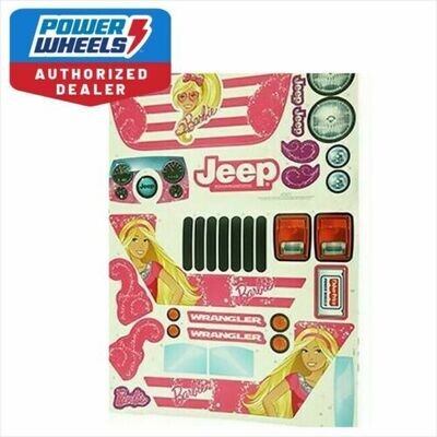 Power Wheels Barbie Jammin Jeep Decals Sheet L7820-0311