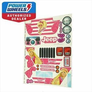 Power Wheels Decal For Jeep Barbie Jamming Jeep