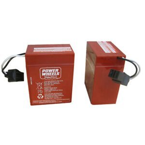 Power Wheels 6 volt Red Battery 00801-0712 Two Pieces