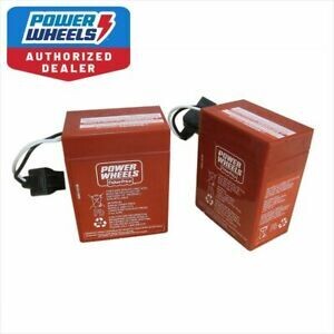 Power Wheels 6 volt Red Battery 00801-0712 Two Pieces