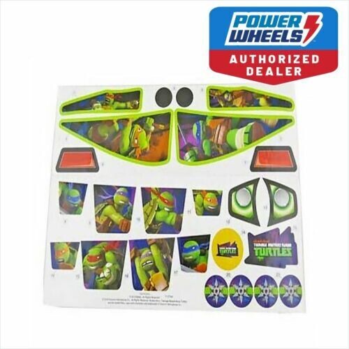 Power Wheels CDY12 Ninja Turtles Dune Racer Label Decal Sheet