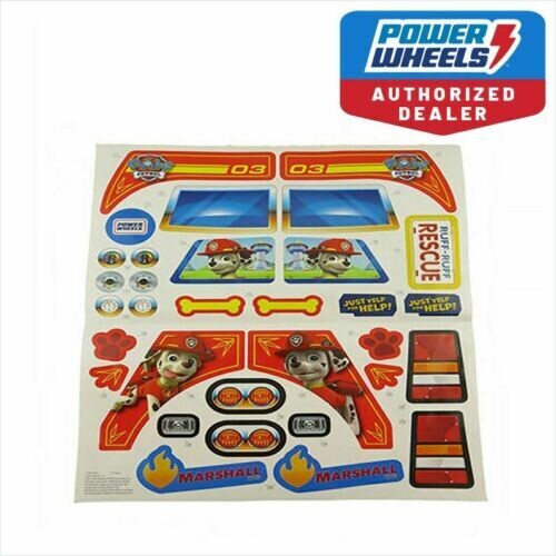 Power Wheels DGL23 Firetruck Label Decal Sheet