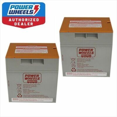 Power Wheels 00801-1776 Orange Top Battery 12V 2 Pack