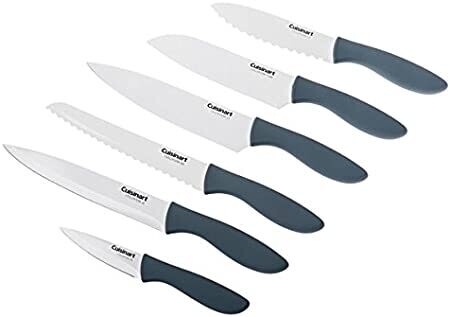 Cuisinart 12 Piece Ceramic Coated Color Knife Set with Blade Guards