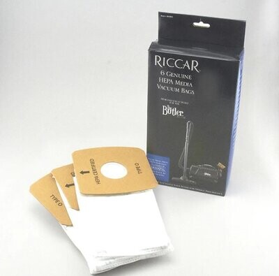Riccar Type O HEPA Media Vacuum Bags For Butler, 6 Pk