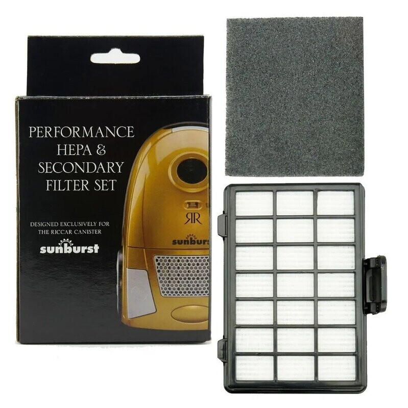 Riccar Genuine Sunburst HEPA And Secondary Sunburst Filter Set