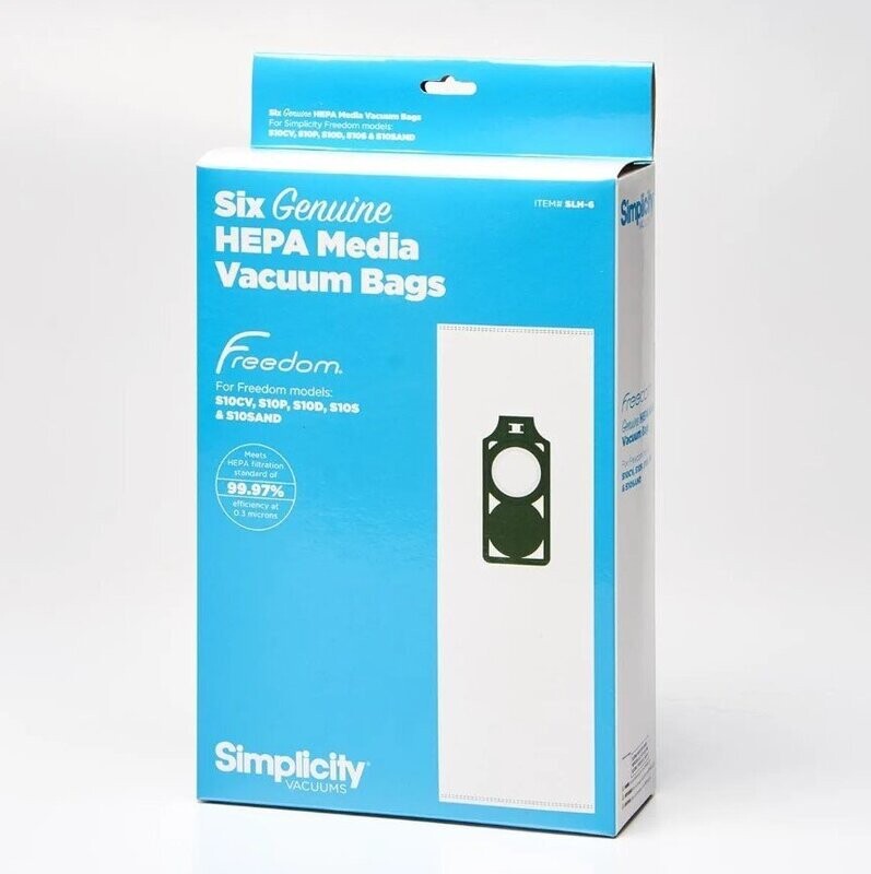 Simplicity Freedom Genuine Type L HEPA Media Bags 6pk