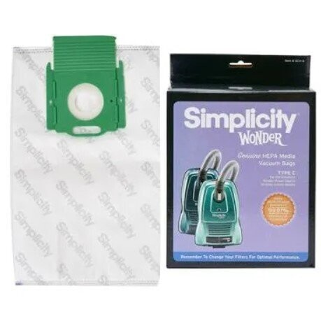 Simplicity Wonder Type C HEPA Media Vacuum Bags 6pk