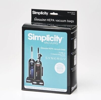 Simplicity Genuine Synergy Type X HEPA Media Bags 6pk