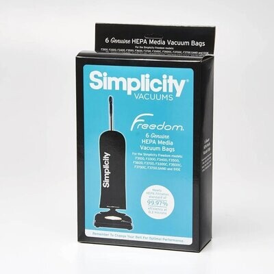 Simplicity Freedom Genuine Type F HEPA Media Vacuum Bags 6pk