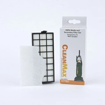 CleanMax Nitro Upright Filter Set CMNR-QD Filter Set HEPA Exhaust And Foam Secondary