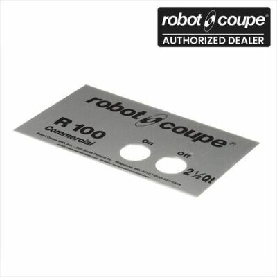 Robot Coupe 400541 R100 Food Processor Front Data Plate