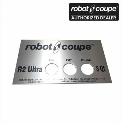 Robot Coupe 407670 R2 R2N Ultra 3 Quart Food Processor Front Data Plate