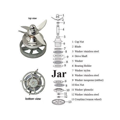 Waring 007314W 7314 MBB520 MBB521 15BL69 PBB20 18BL9 Blender Cutting Assembly
