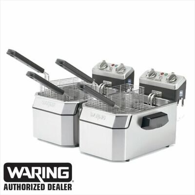 Waring WDF1550BD Double 15 lb Deep Fryer with Timer 208V 3840W