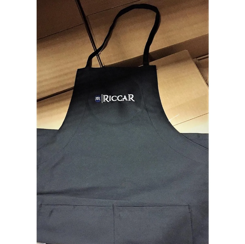 Riccar Shop Apron Black With Color Embroidered Logo
