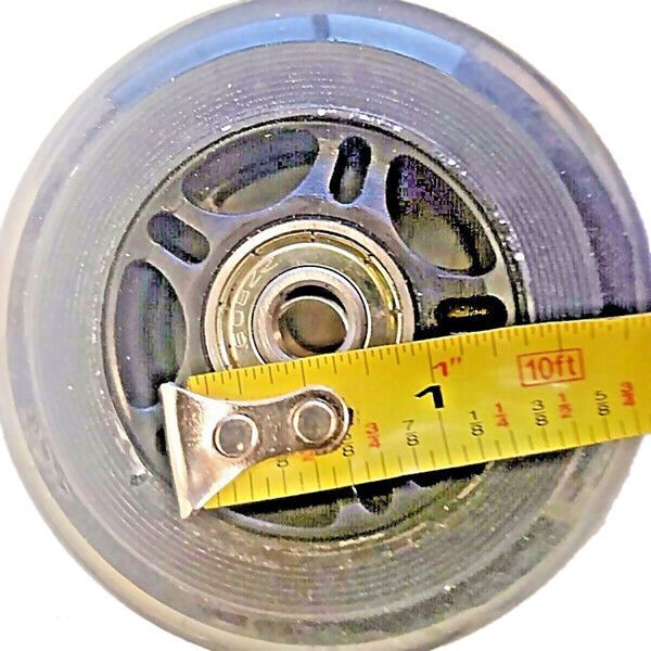 Razor Ripstik Wheels with 76 mm ABEC-5 Bearings Silver/ Red- Polyurethane